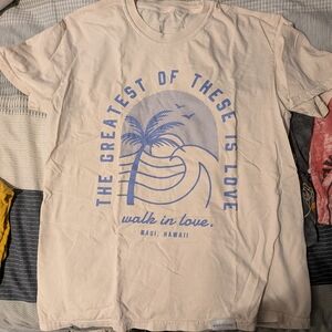 Cream Walk In Love Tee